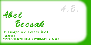 abel becsak business card